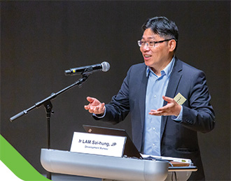 Ir Lam Sai-hung delivered the keynote speech at Symposium on Innovation organised by ArchSD at Tai Kwun.