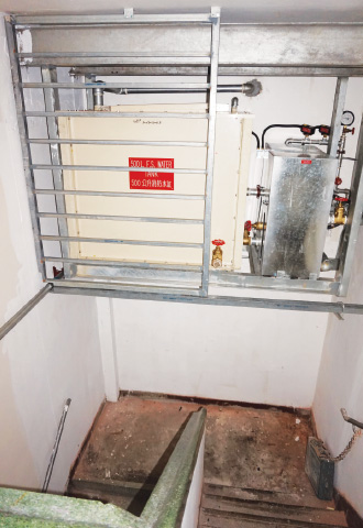 推行第二階段「喉轆系統」計劃後，可在狹小空間安裝消防供水缸。