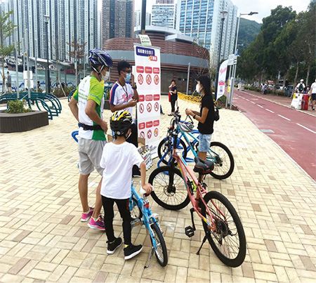 單車大使推廣安全騎單車。
