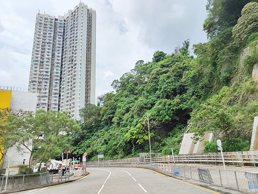 The slope was in close proximity to a school and residential buildings.