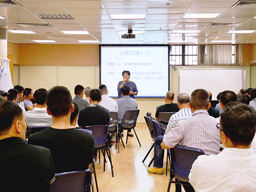 Ms Lin (centre) served as an instructor at the Police College for more than 20 years.