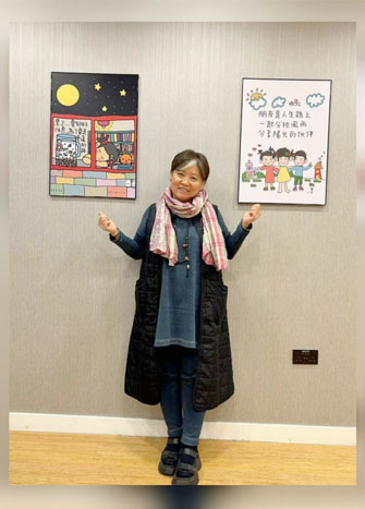 Ms Lin's first public exhibition was held at the Police Officers’ Club in late 2023, showcasing more than 80 pieces of her works.