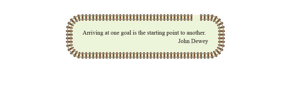 Arriving at one goal is the starting point to another.
John Dewey
