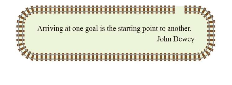 Arriving at one goal is the starting point to another.
John Dewey
